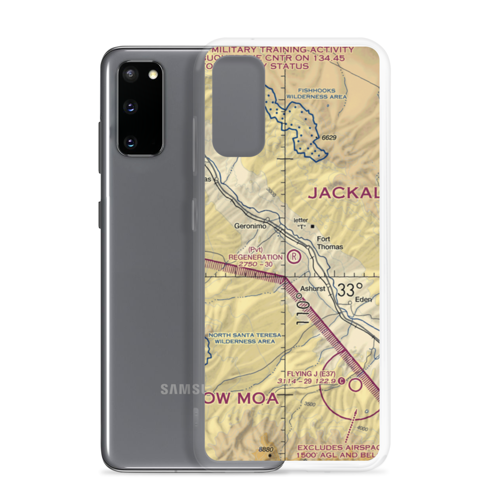 Regeneration Airport (5AZ9) VFR Sectional Samsung Case Samsung Galaxy S20 model shown