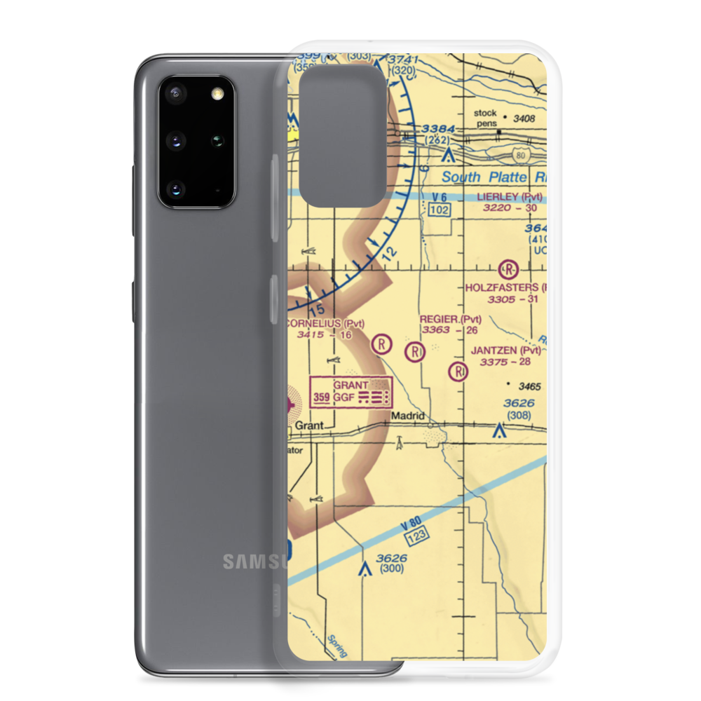 Regier Brothers Airport (4NE0) VFR Sectional Samsung Case Samsung Galaxy S20 Plus model shown