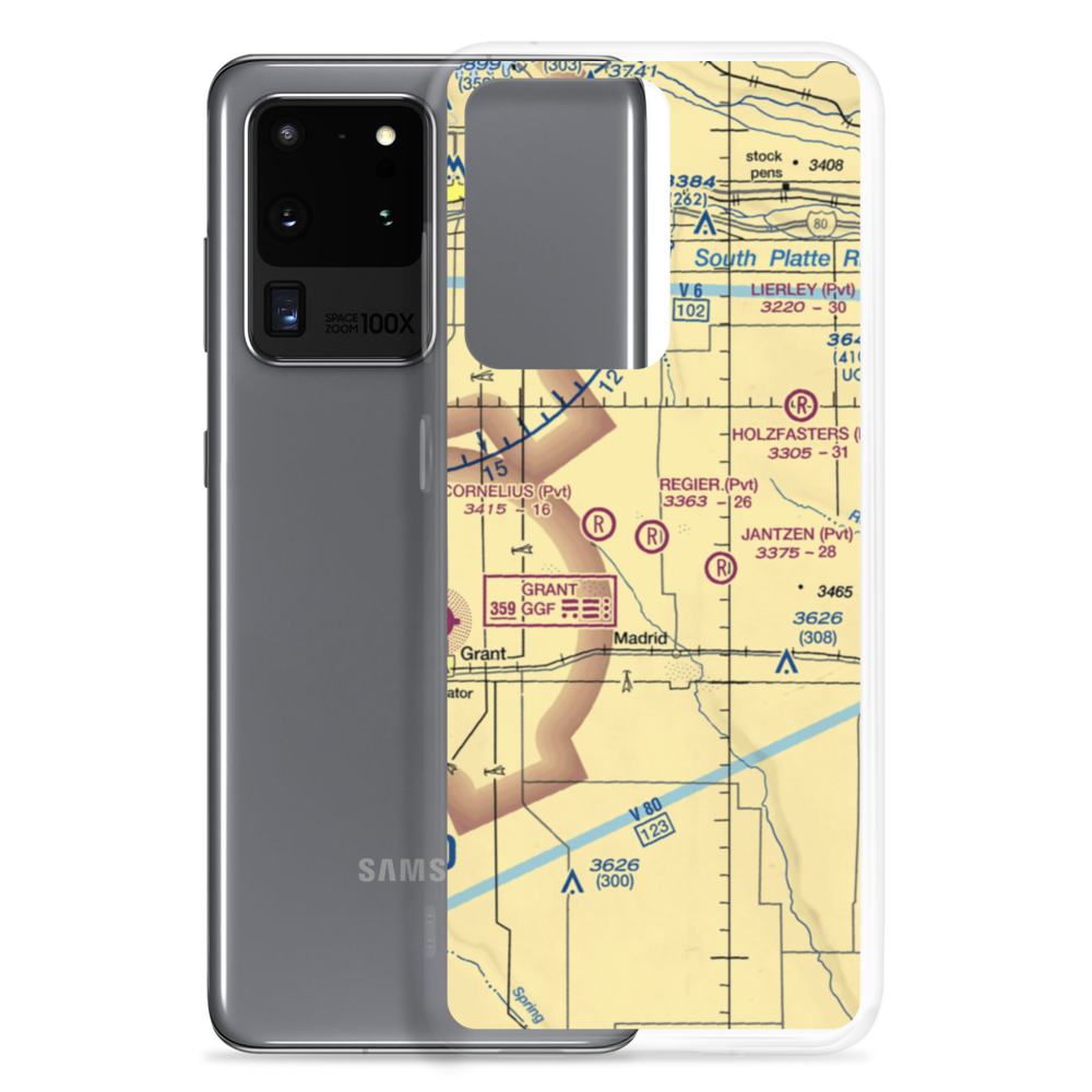 Regier Brothers Airport (4NE0) VFR Sectional Samsung Case Samsung Galaxy S20 Ultra model shown
