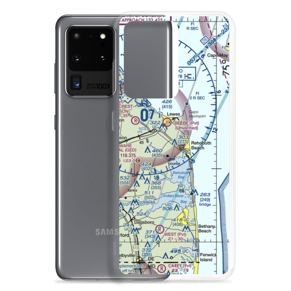 Rehoboth Airport (REH) VFR Sectional Samsung Case Samsung Galaxy S20 Ultra model shown