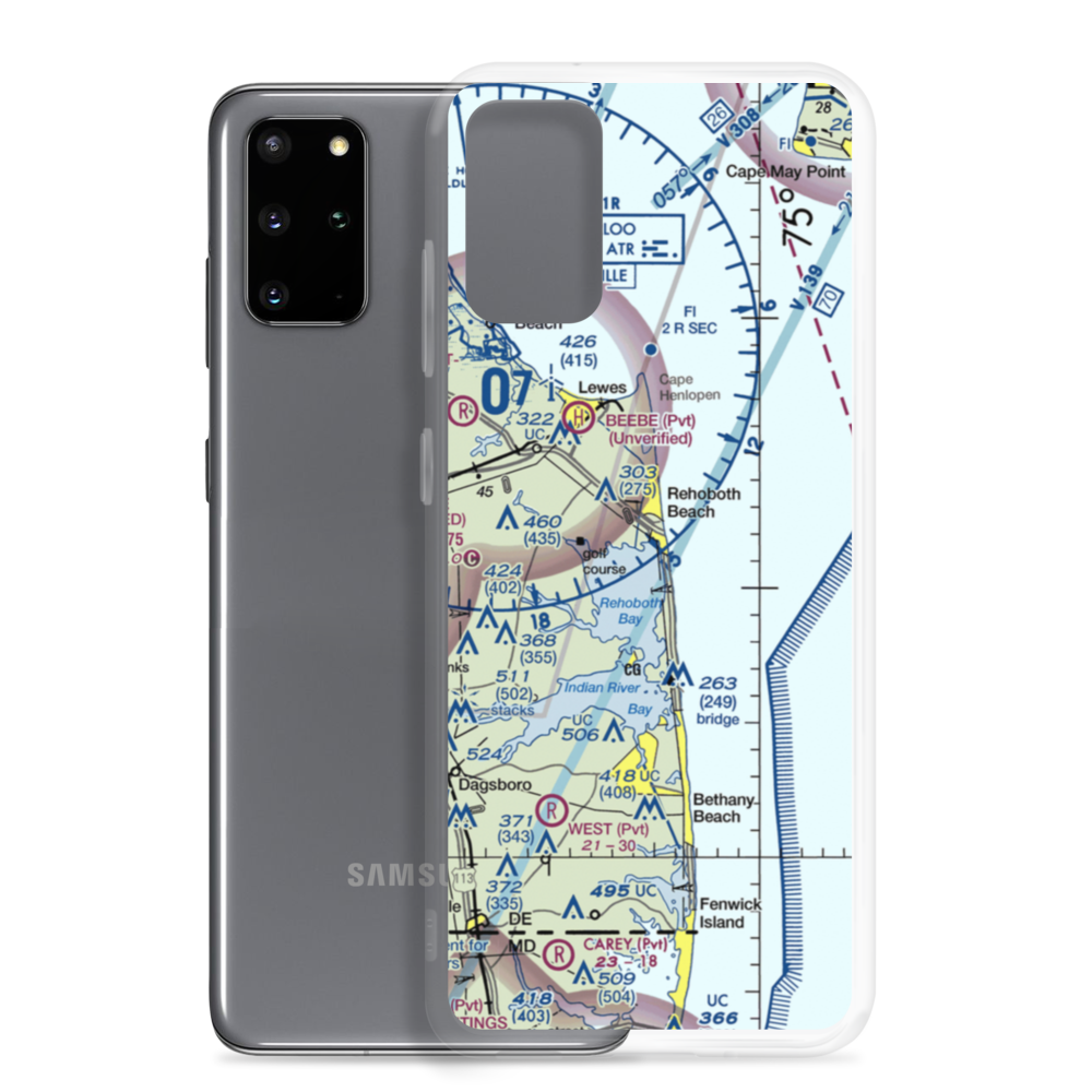 Rehoboth Bay Seaplane Base (DE13) VFR Sectional Samsung Case Samsung Galaxy S20 Plus model shown
