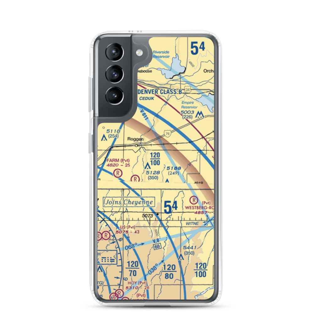 Reid Ranches Airport (US-0078) VFR Sectional Samsung Case Samsung Galaxy S21 model shown