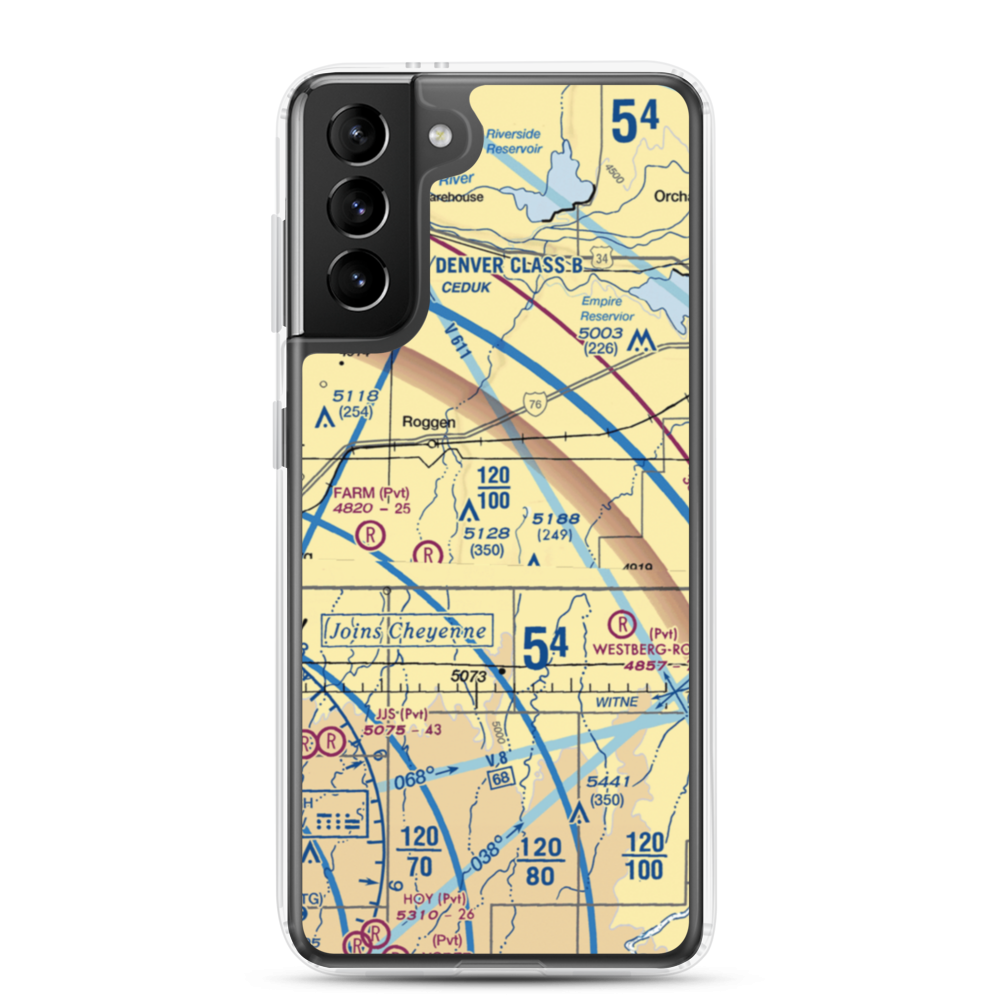 Reid Ranches Airport (US-0078) VFR Sectional Samsung Case Samsung Galaxy S21 Plus model shown