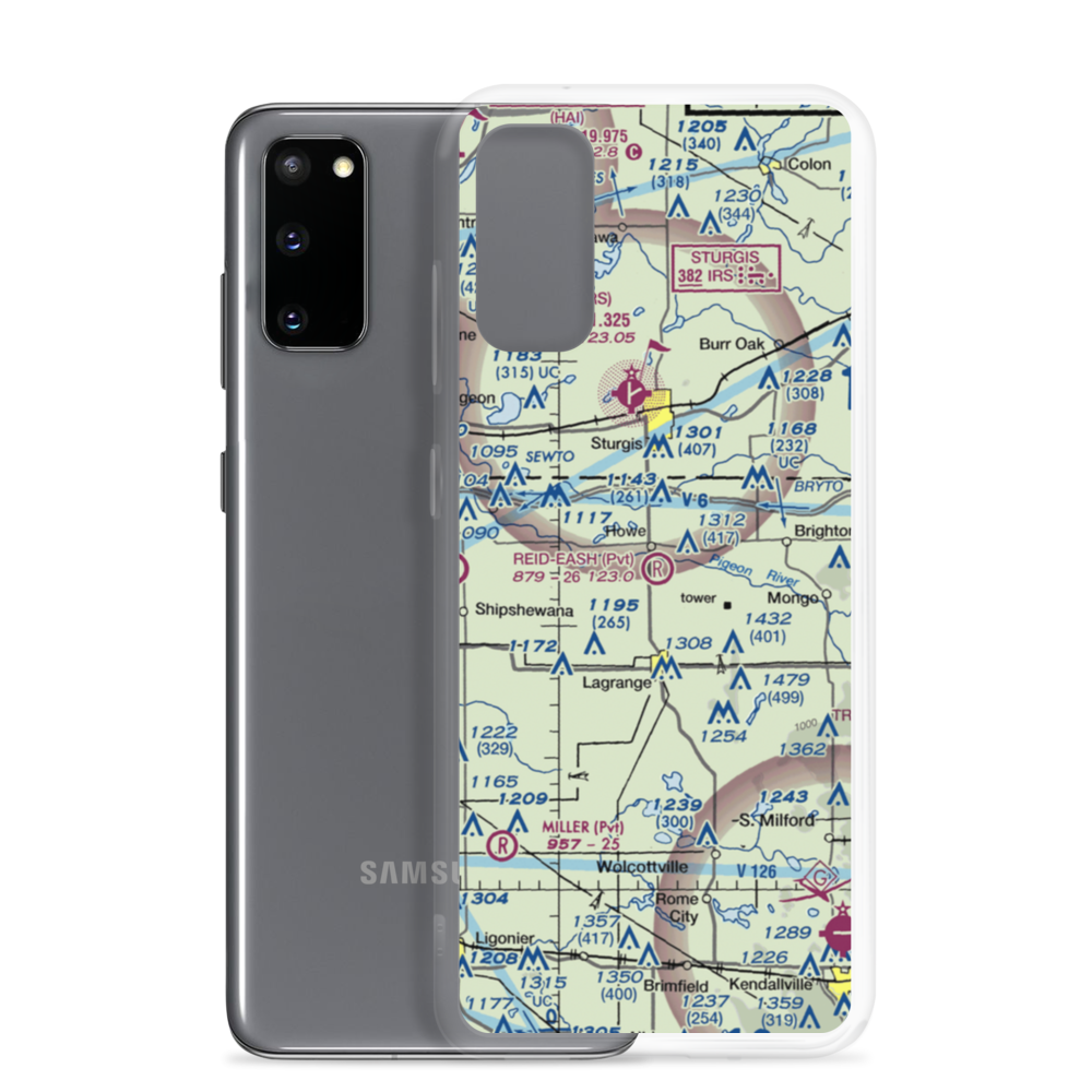 Reid-Eash Airport (25IN) VFR Sectional Samsung Case Samsung Galaxy S20 model shown