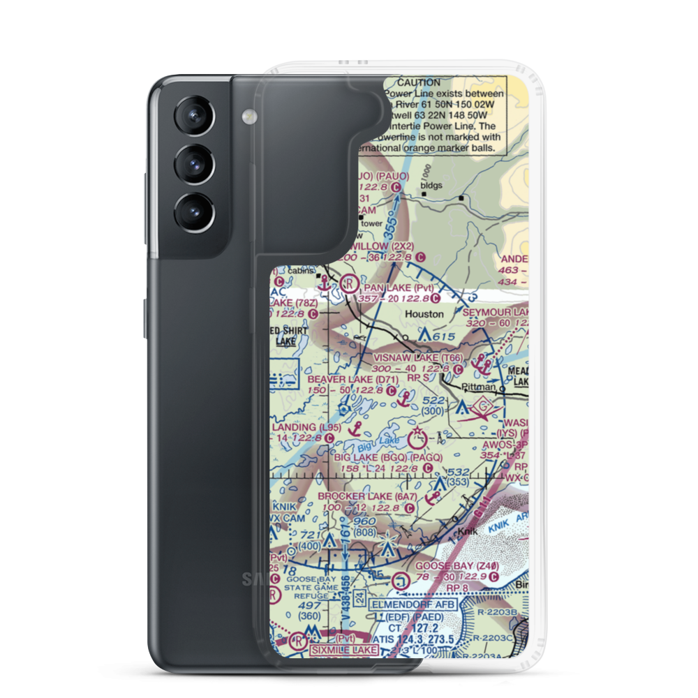 Reids Landing Airport (AK29) VFR Sectional Samsung Case Samsung Galaxy S21 model shown