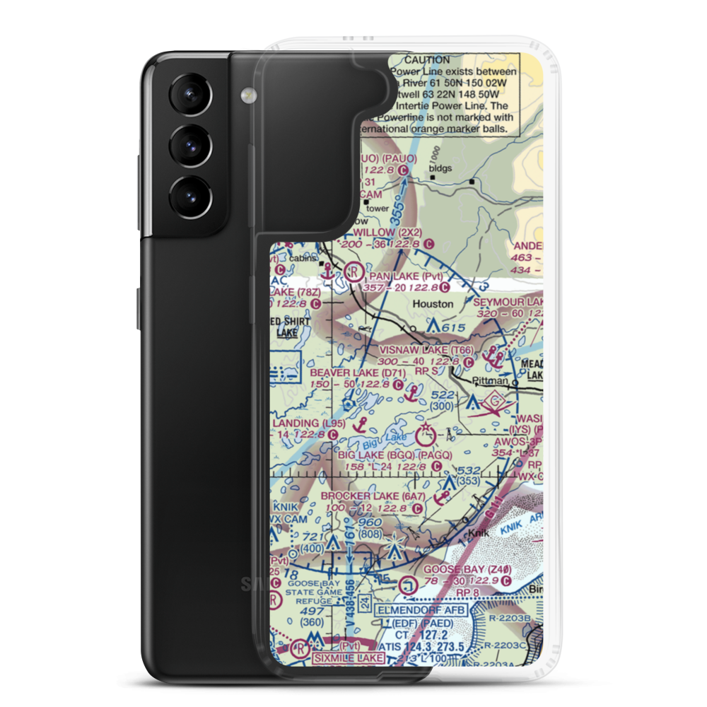 Reids Landing Airport (AK29) VFR Sectional Samsung Case Samsung Galaxy S21 Plus model shown