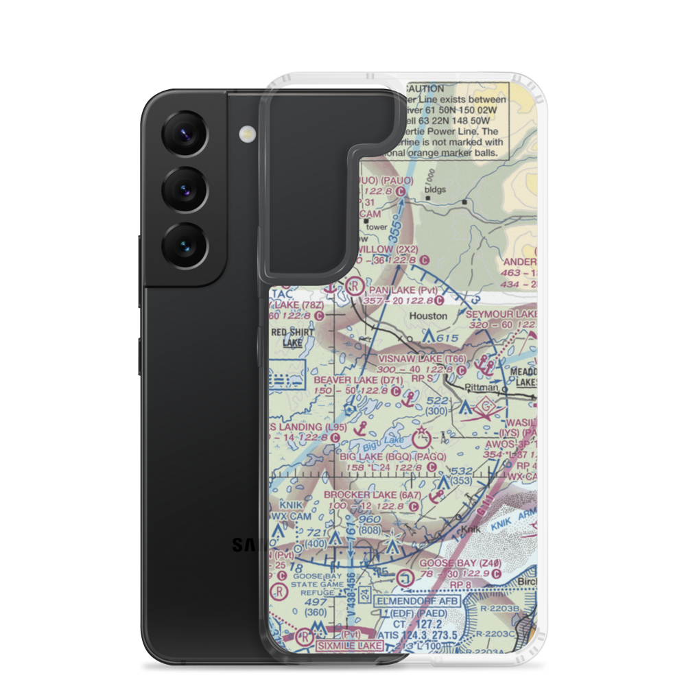 Reids Landing Airport (AK29) VFR Sectional Samsung Case Samsung Galaxy S22 model shown