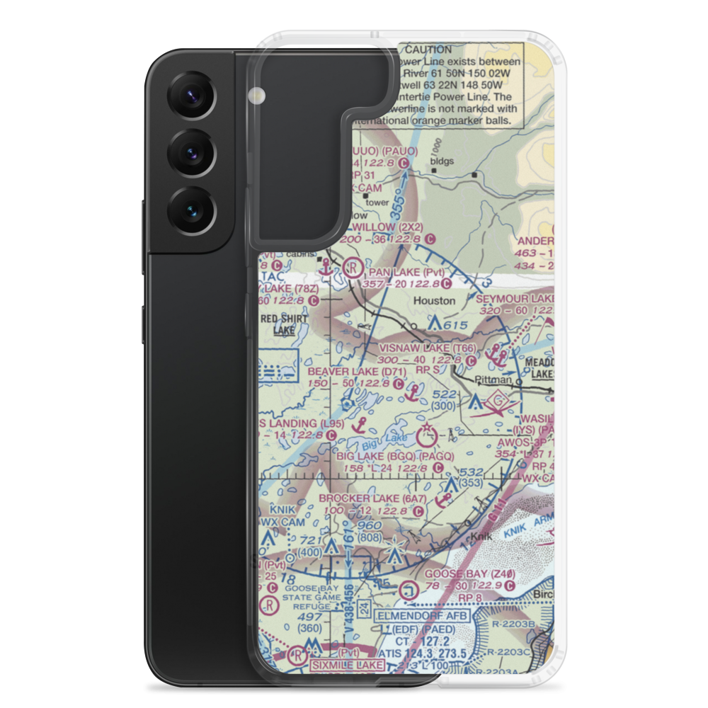 Reids Landing Airport (AK29) VFR Sectional Samsung Case Samsung Galaxy S22 Plus model shown