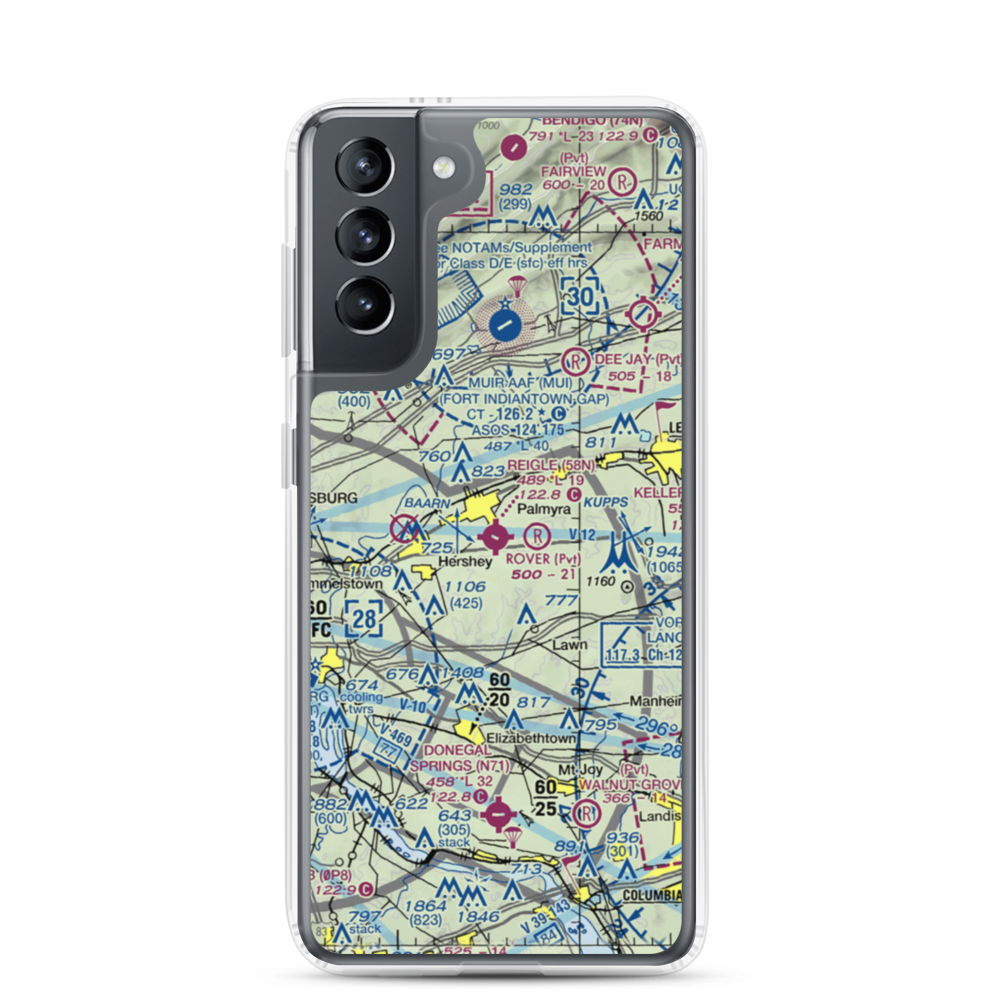 Reigle Field (58N) VFR Sectional Samsung Case Samsung Galaxy S21 model shown