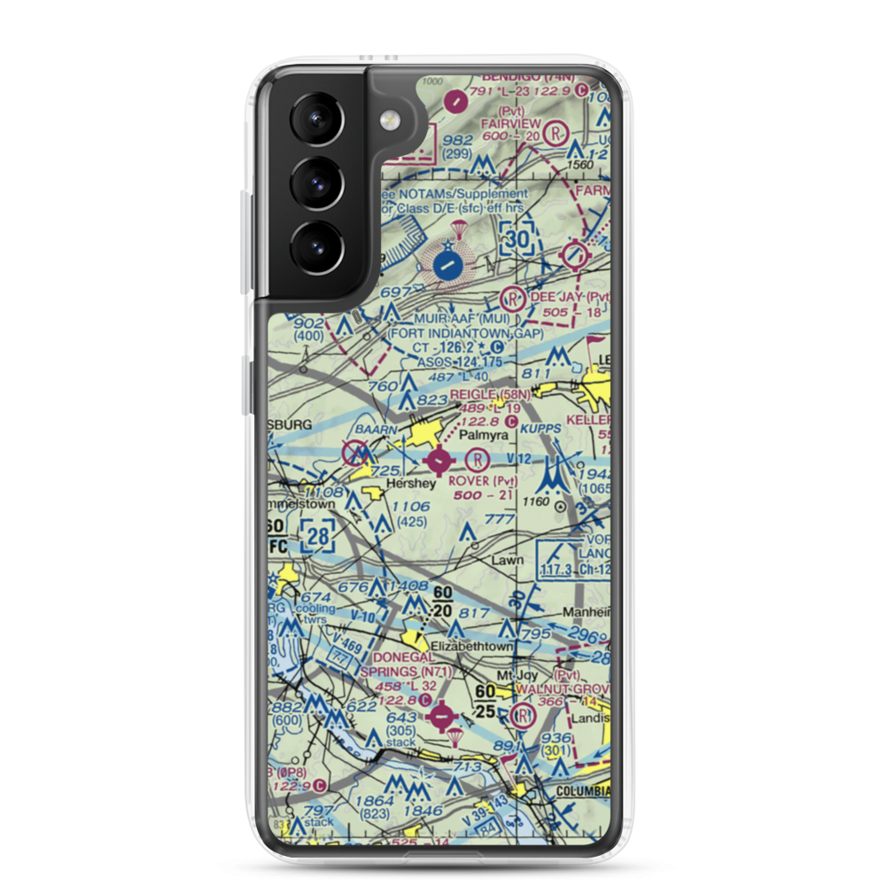 Reigle Field (58N) VFR Sectional Samsung Case Samsung Galaxy S21 Plus model shown