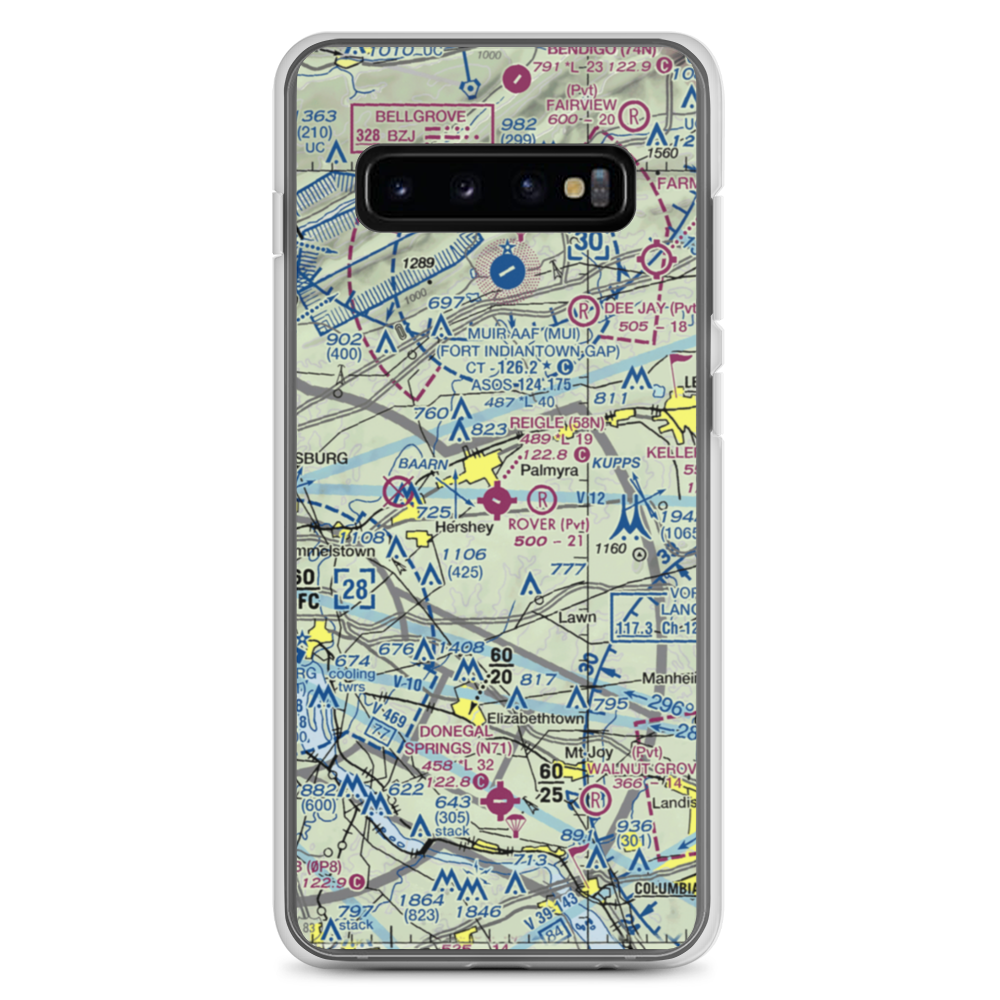 Reigle Field (58N) VFR Sectional Samsung Case Samsung Galaxy S10+ model shown