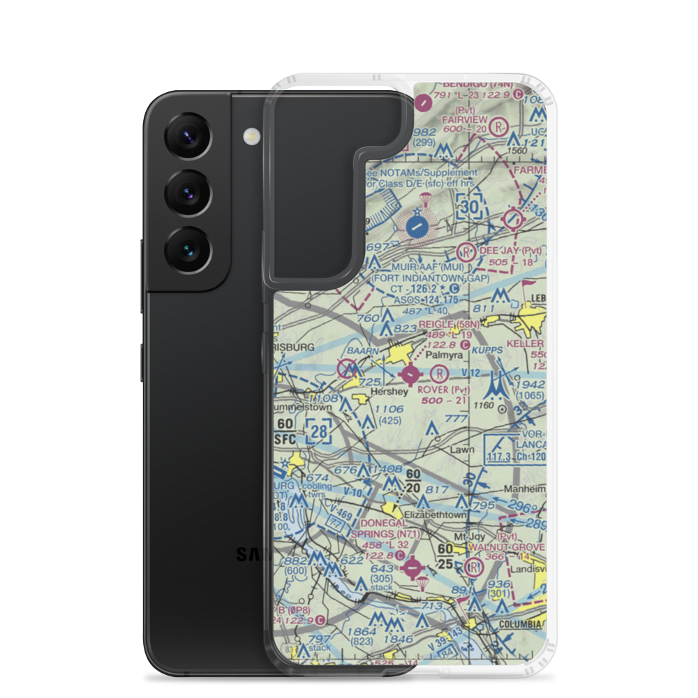 Reigle Field (58N) VFR Sectional Samsung Case Samsung Galaxy S22 model shown