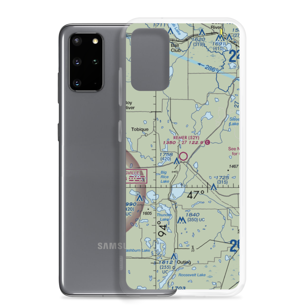 Remer Municipal Airport (52Y) VFR Sectional Samsung Case Samsung Galaxy S20 Plus model shown