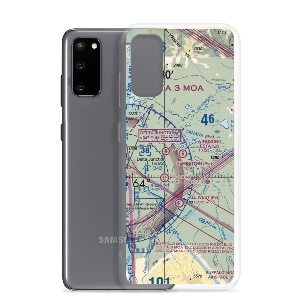 Remington Field (29AK) VFR Sectional Samsung Case Samsung Galaxy S20 model shown