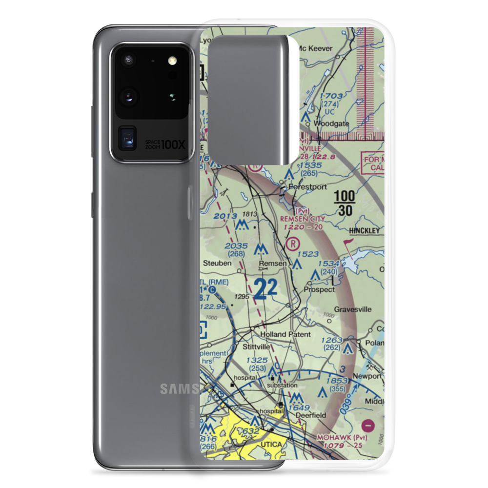 Remsen City Airport (NY57) VFR Sectional Samsung Case Samsung Galaxy S20 Ultra model shown
