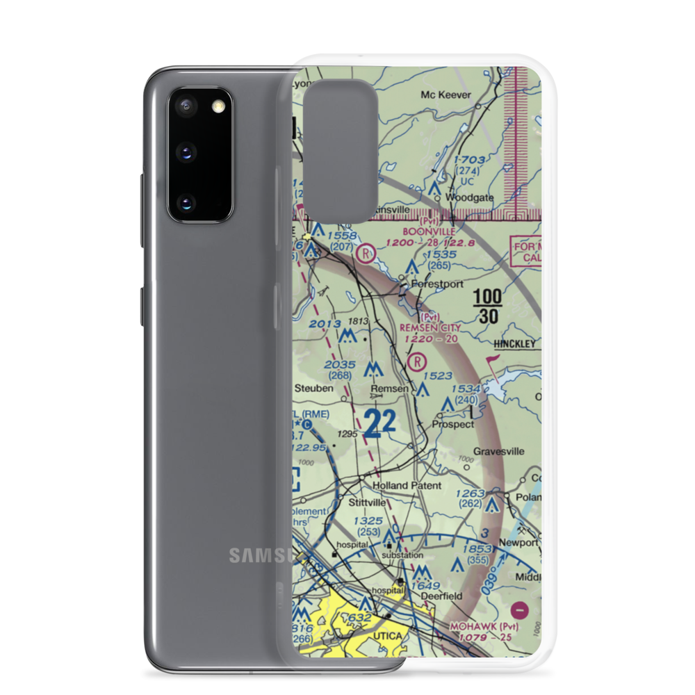 Remsen City Airport (NY57) VFR Sectional Samsung Case Samsung Galaxy S20 model shown