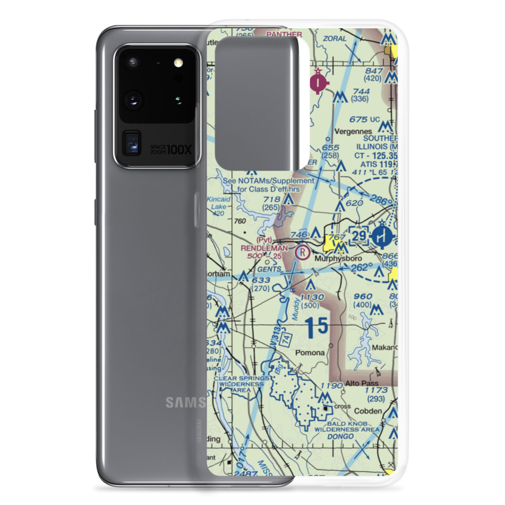 Rendleman Airport (4IL8) VFR Sectional Samsung Case Samsung Galaxy S20 Ultra model shown