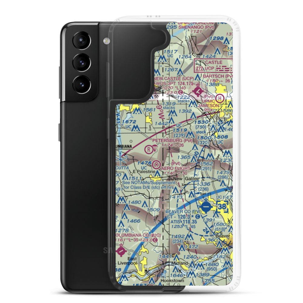 Reno Airport (PN11) VFR Sectional Samsung Case Samsung Galaxy S21 Plus model shown
