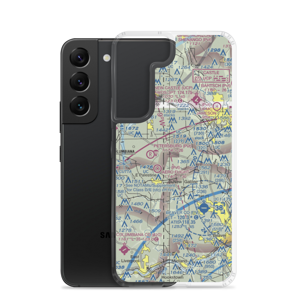Reno Airport (PN11) VFR Sectional Samsung Case Samsung Galaxy S22 model shown