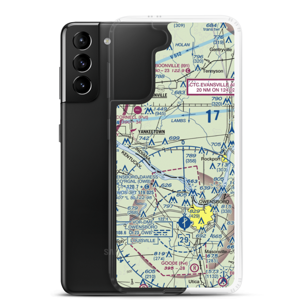Renshaw Airport (II45) VFR Sectional Samsung Case Samsung Galaxy S21 Plus model shown