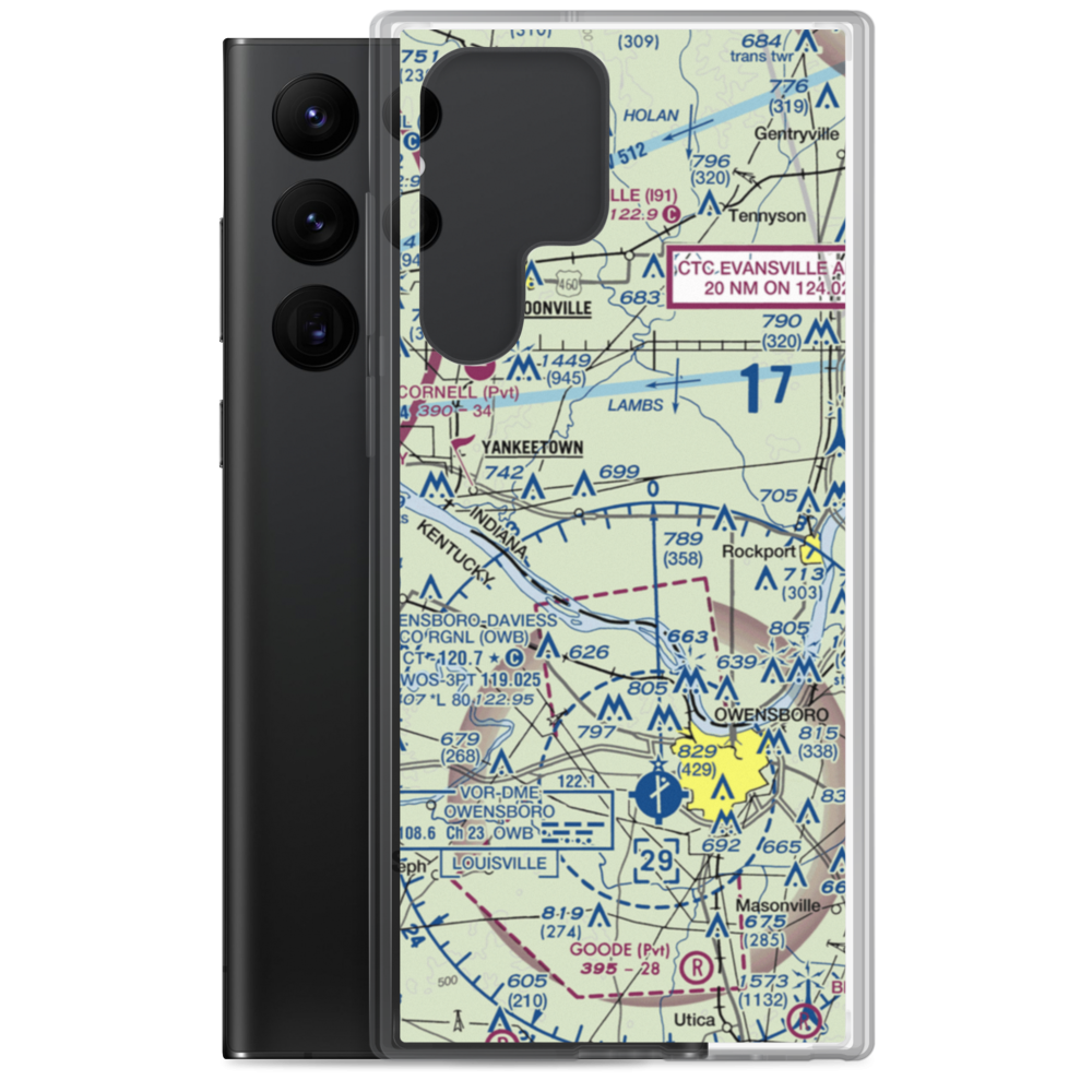 Renshaw Airport (II45) VFR Sectional Samsung Case Samsung Galaxy S22 Ultra model shown