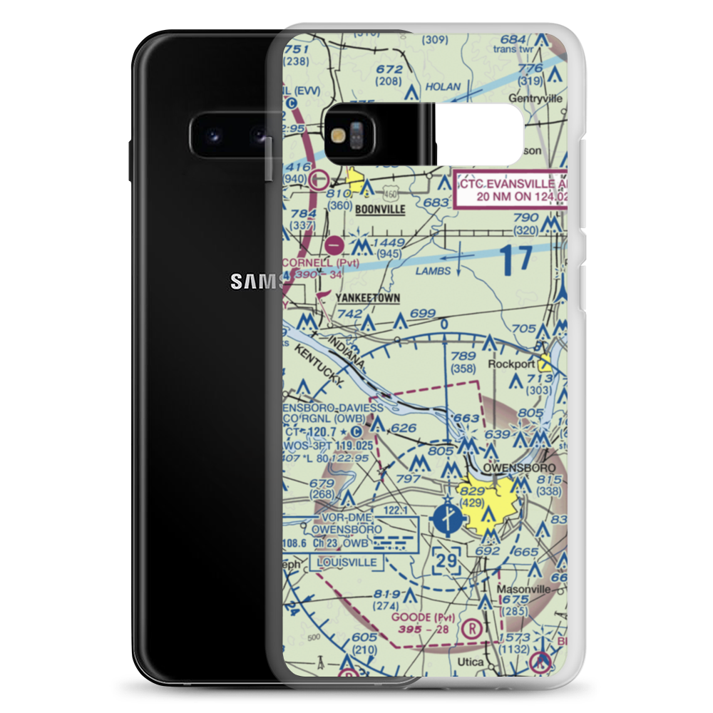 Renshaw Airport (II45) VFR Sectional Samsung Case Samsung Galaxy S10+ model shown