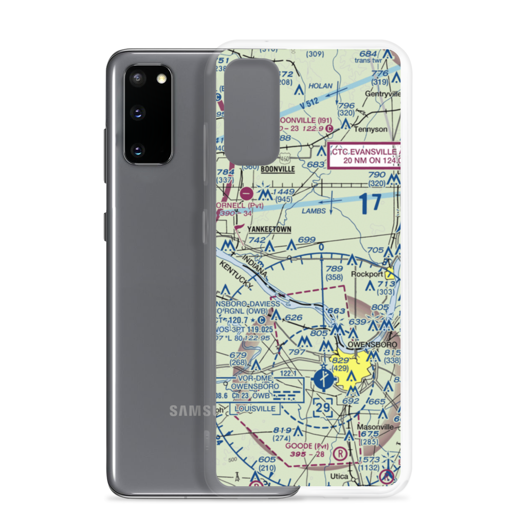 Renshaw Airport (II45) VFR Sectional Samsung Case Samsung Galaxy S20 model shown