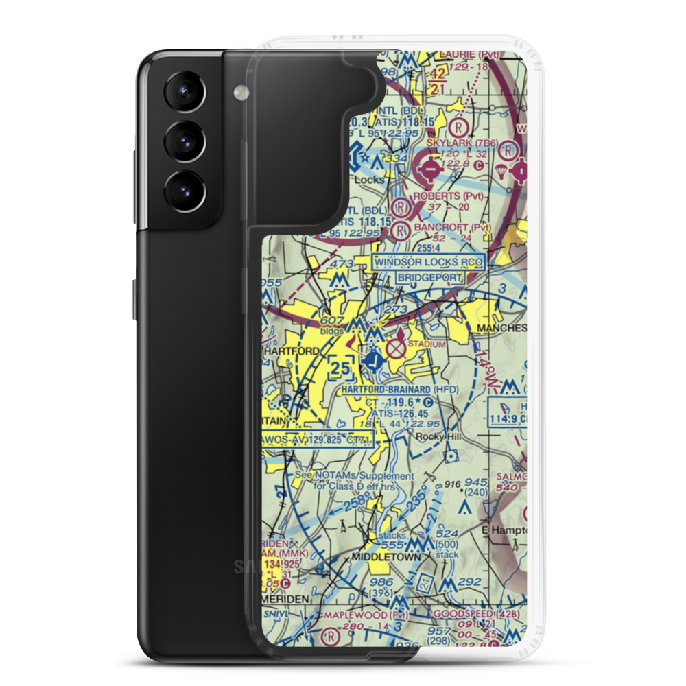 Rentschler Heliport (EHT) VFR Sectional Samsung Case Samsung Galaxy S21 Plus model shown