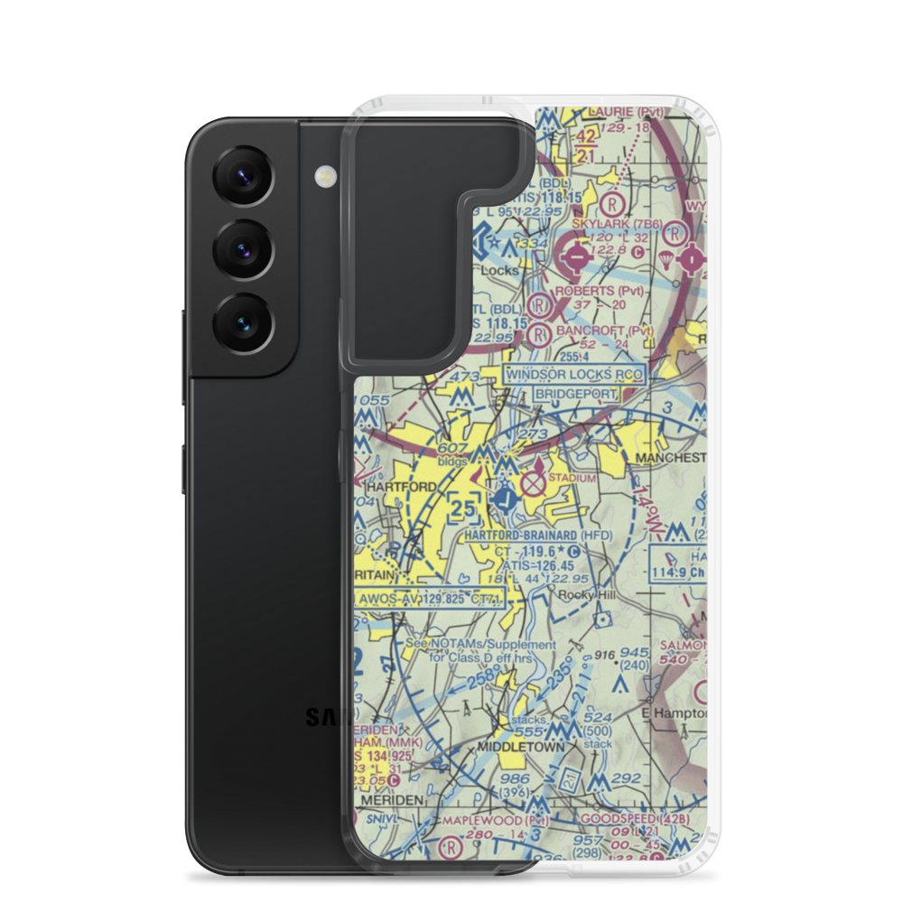 Rentschler Heliport (EHT) VFR Sectional Samsung Case Samsung Galaxy S22 model shown