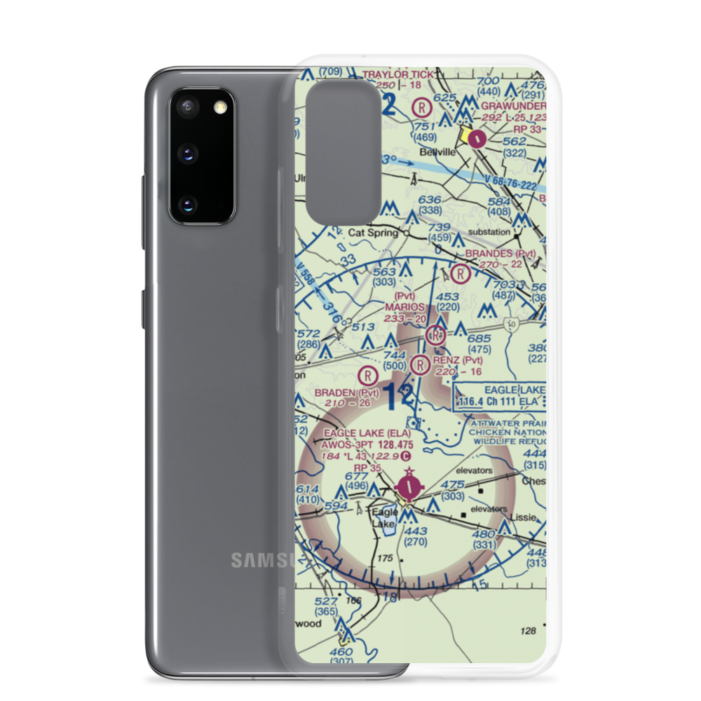 Renz Ranch Airport (5TE7) VFR Sectional Samsung Case Samsung Galaxy S20 model shown