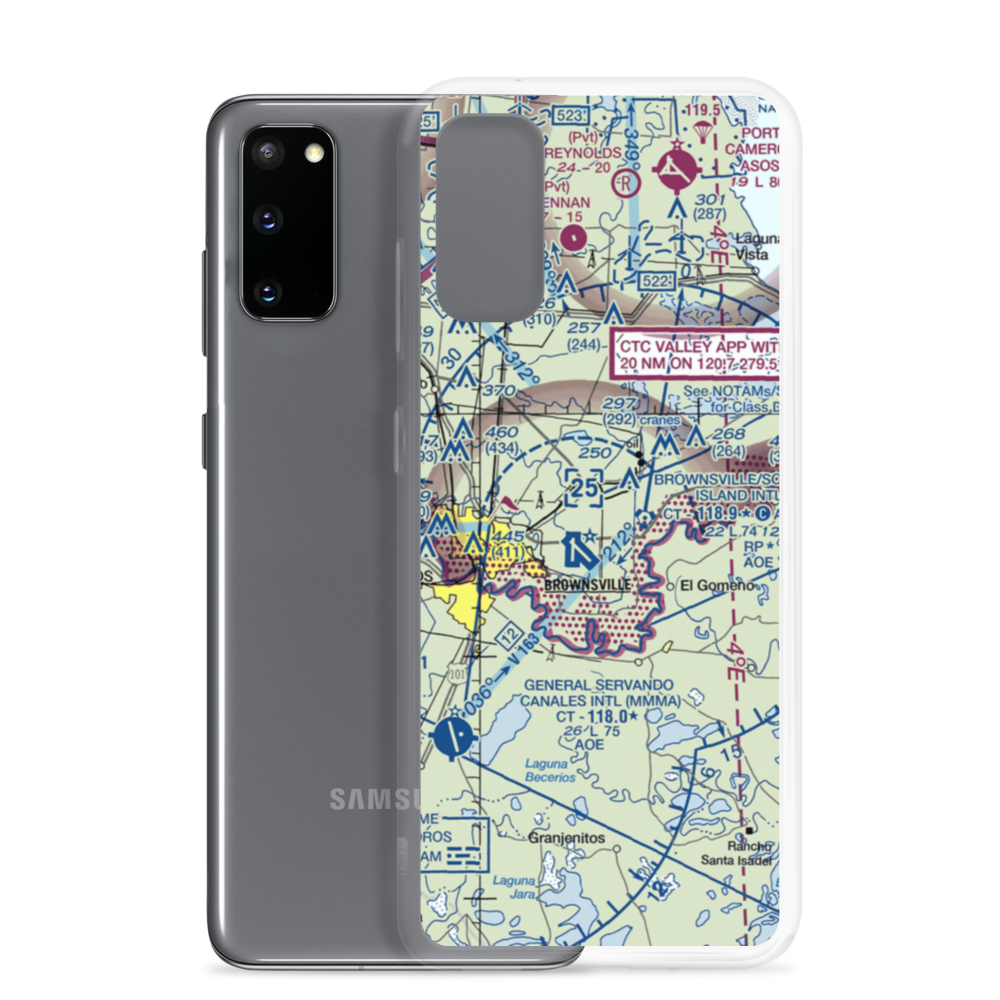 Resaca Airstrip (80TX) VFR Sectional Samsung Case Samsung Galaxy S20 model shown