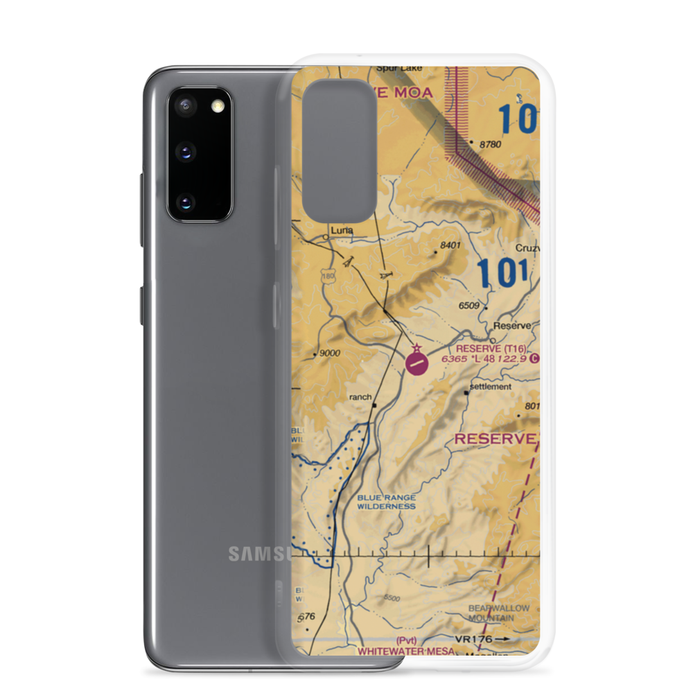 Reserve Airport (T16) VFR Sectional Samsung Case Samsung Galaxy S20 model shown