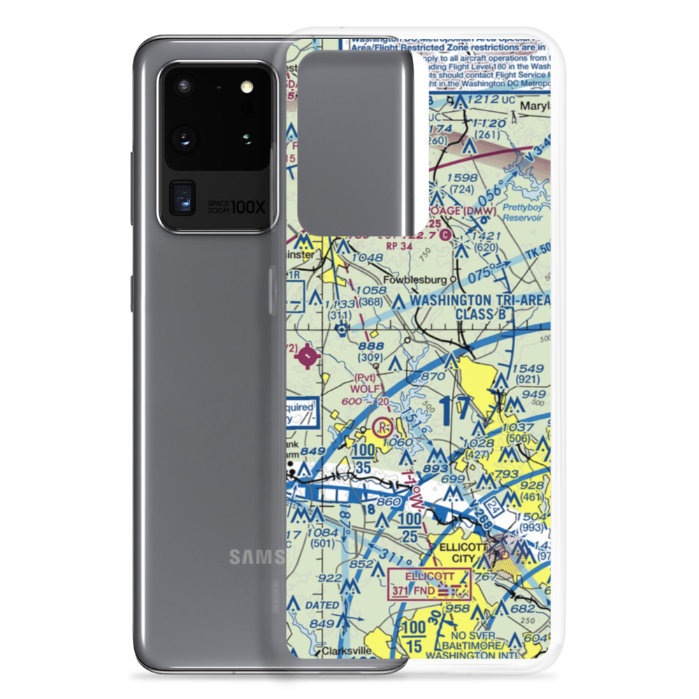 Reservoir Airport (MD95) VFR Sectional Samsung Case Samsung Galaxy S20 Ultra model shown