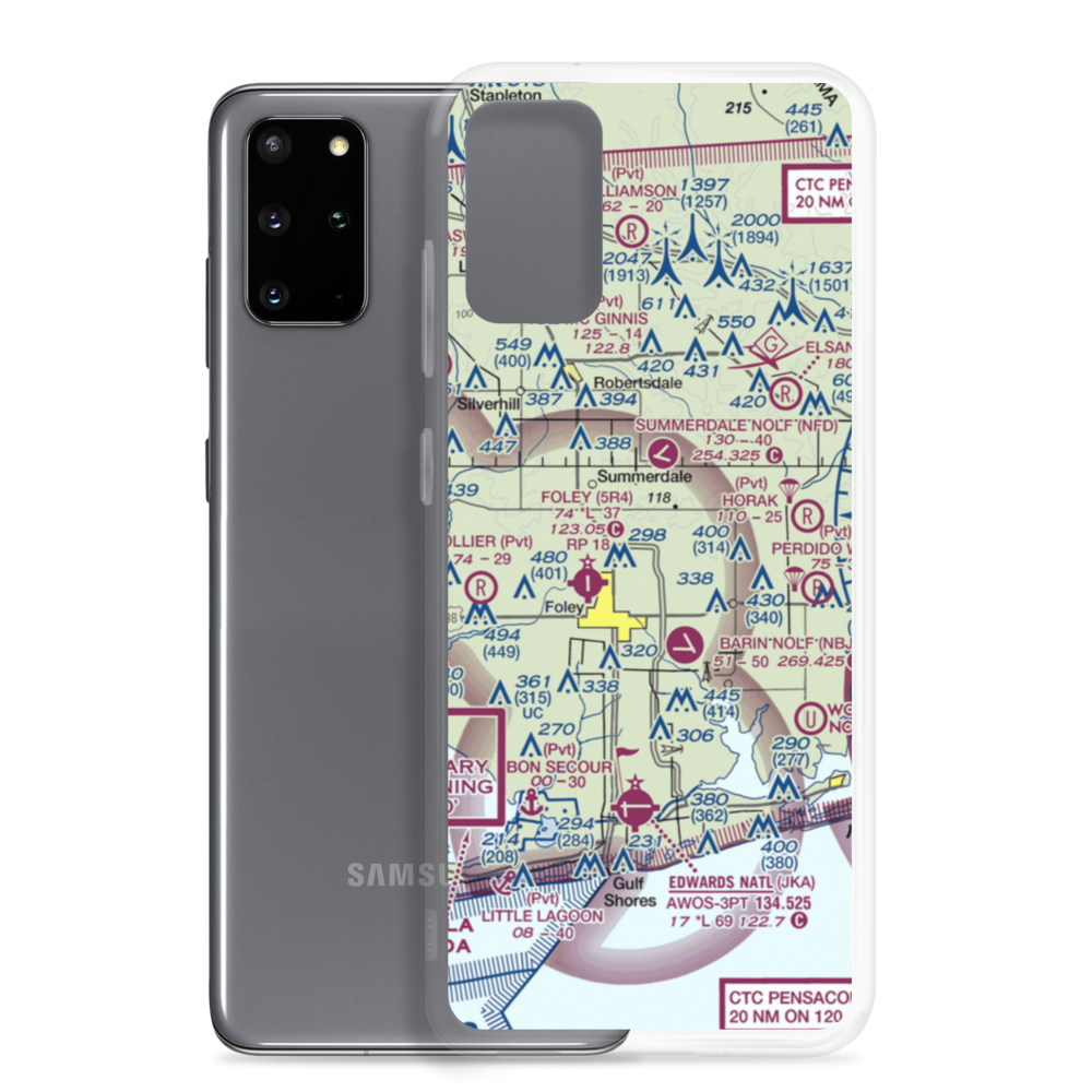 Resort Airport (0AL1) VFR Sectional Samsung Case Samsung Galaxy S20 Plus model shown