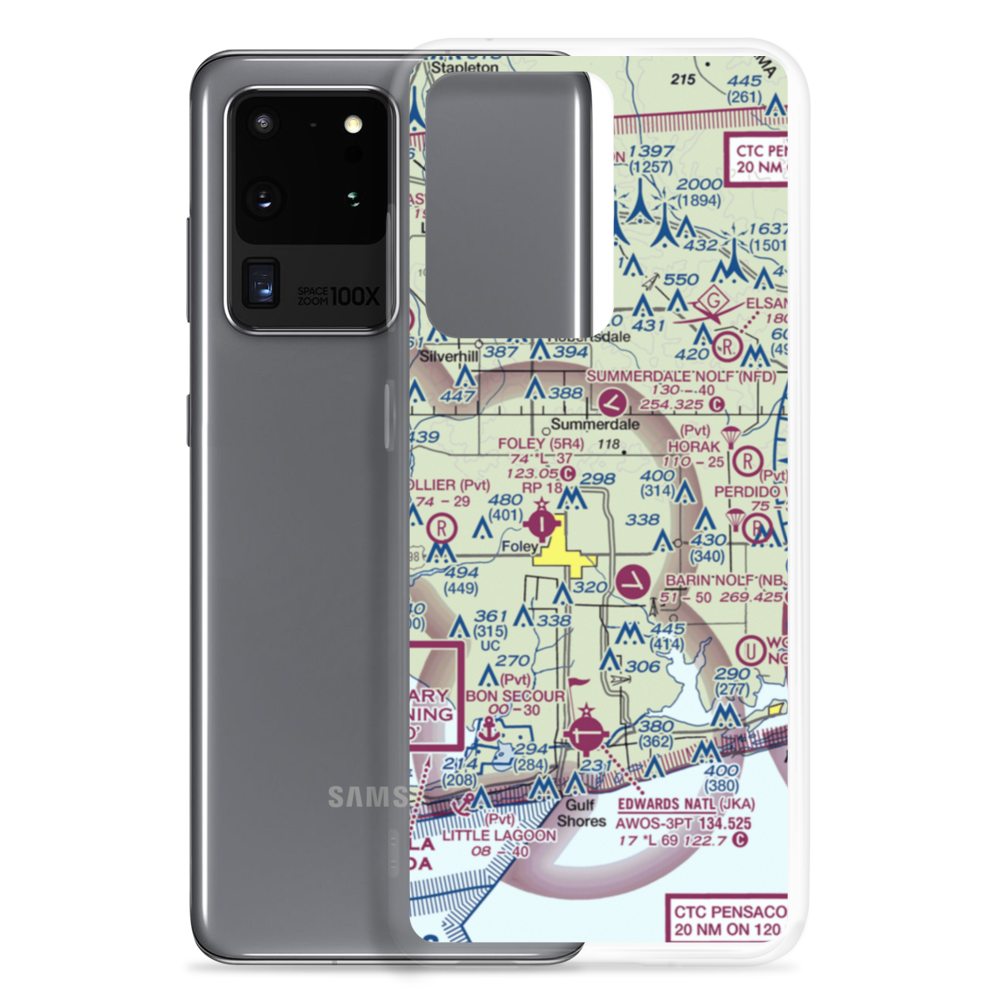 Resort Airport (0AL1) VFR Sectional Samsung Case Samsung Galaxy S20 Ultra model shown