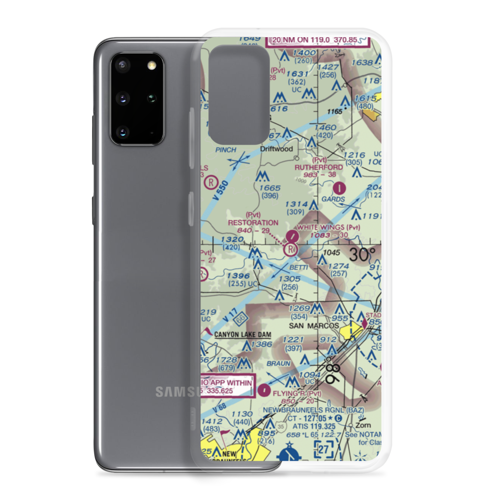 Restoration Ranch Airport (70XS) VFR Sectional Samsung Case Samsung Galaxy S20 Plus model shown