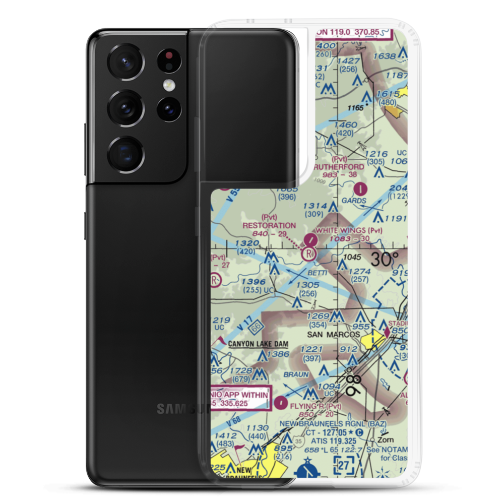 Restoration Ranch Airport (70XS) VFR Sectional Samsung Case Samsung Galaxy S21 Ultra model shown