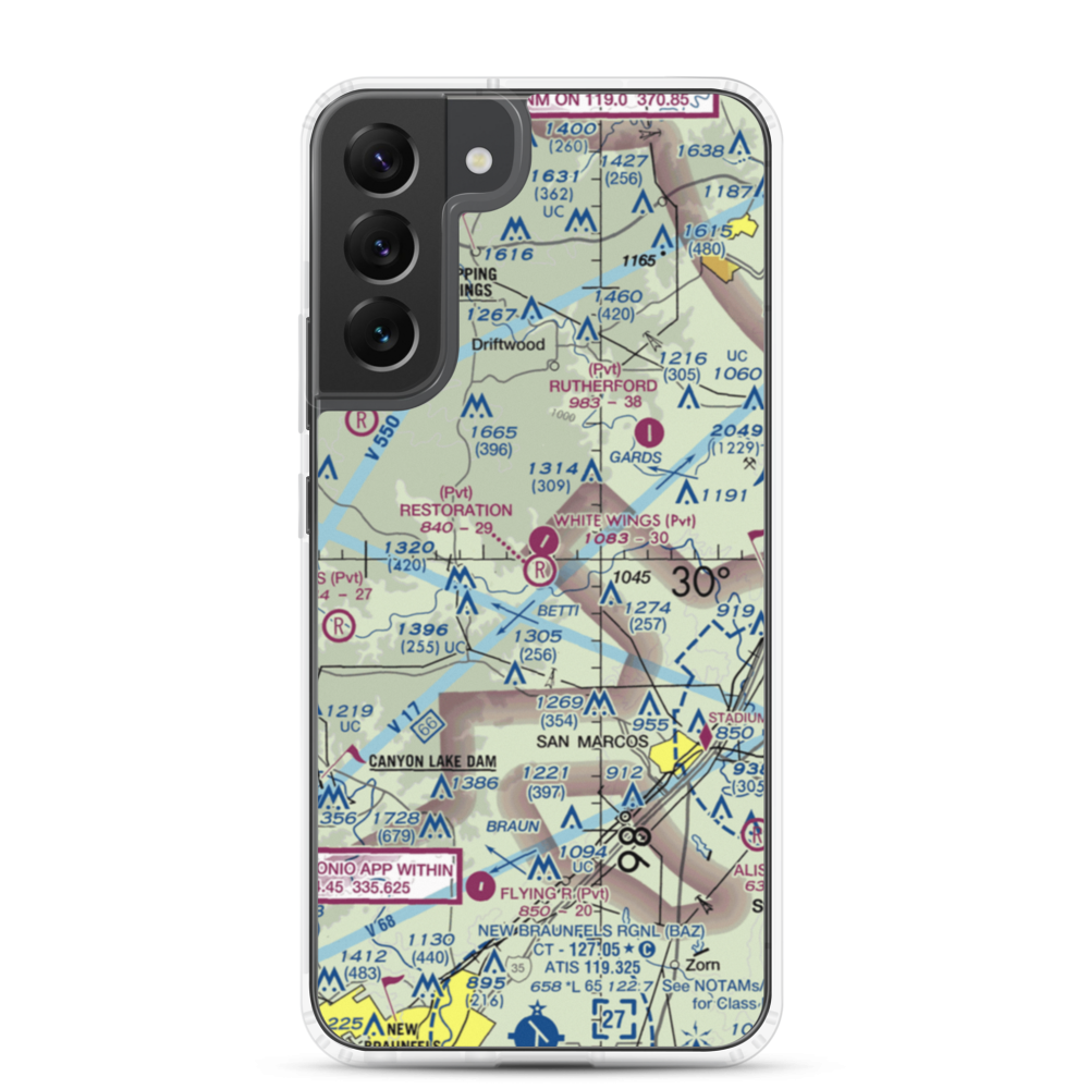 Restoration Ranch Airport (70XS) VFR Sectional Samsung Case Samsung Galaxy S22 Plus model shown