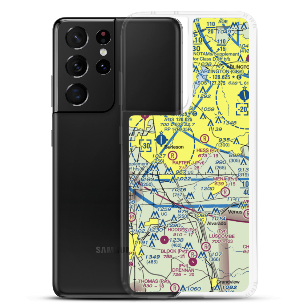 Retta Airport (8TS1) VFR Sectional Samsung Case Samsung Galaxy S21 Ultra model shown