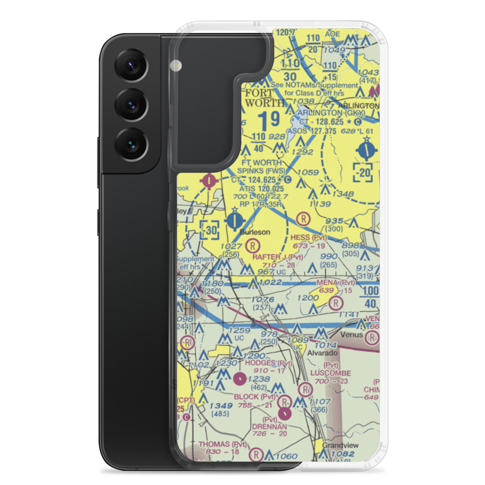 Retta Airport (8TS1) VFR Sectional Samsung Case Samsung Galaxy S22 Plus model shown