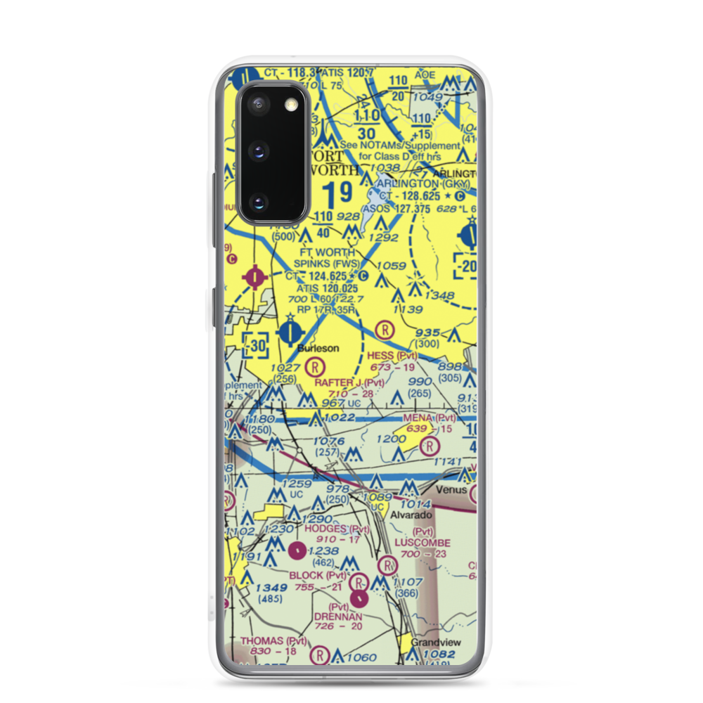 Retta Airport (8TS1) VFR Sectional Samsung Case Samsung Galaxy S20 model shown