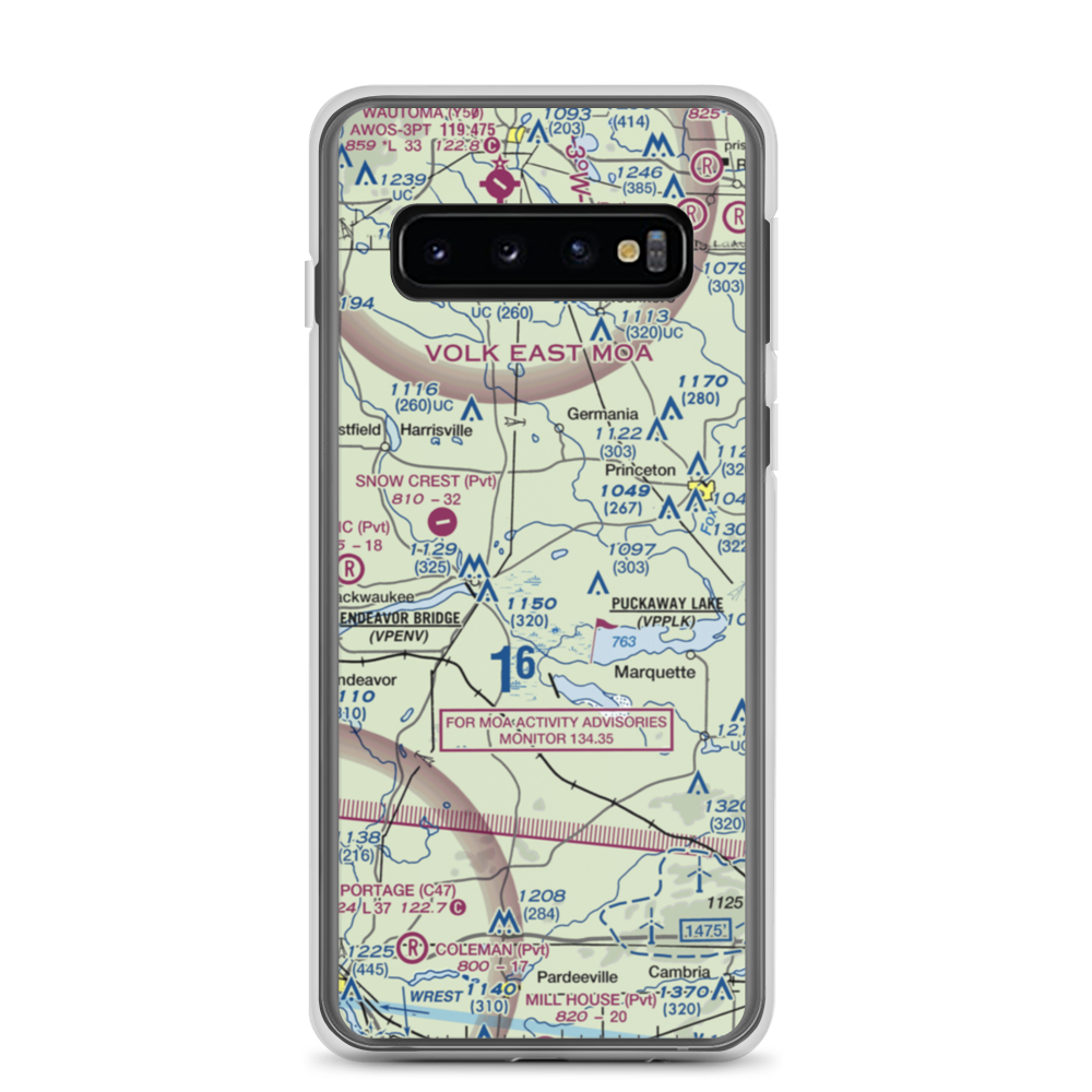Rex Ranch Airport (6WI9) VFR Sectional Samsung Case Samsung Galaxy S10 model shown
