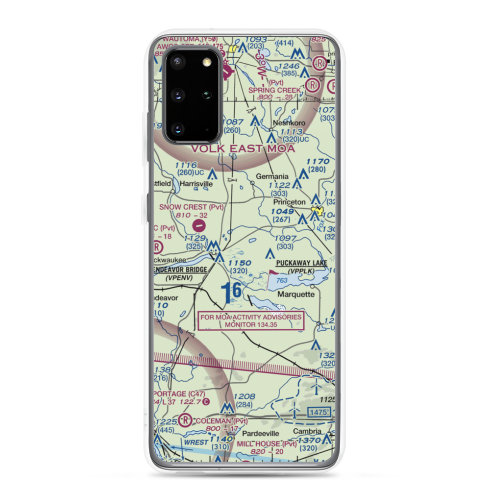 Rex Ranch Airport (6WI9) VFR Sectional Samsung Case Samsung Galaxy S20 Plus model shown