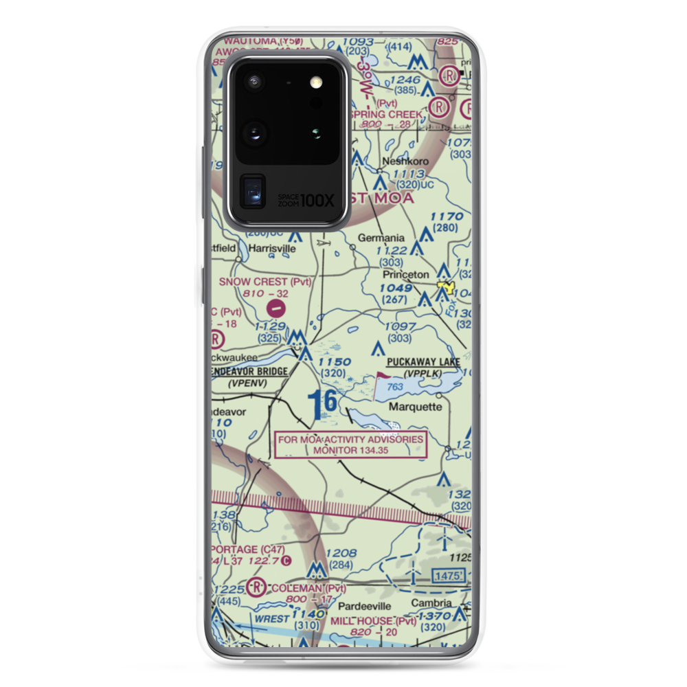 Rex Ranch Airport (6WI9) VFR Sectional Samsung Case Samsung Galaxy S20 Ultra model shown