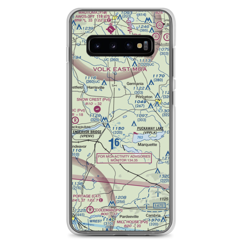 Rex Ranch Airport (6WI9) VFR Sectional Samsung Case Samsung Galaxy S10+ model shown