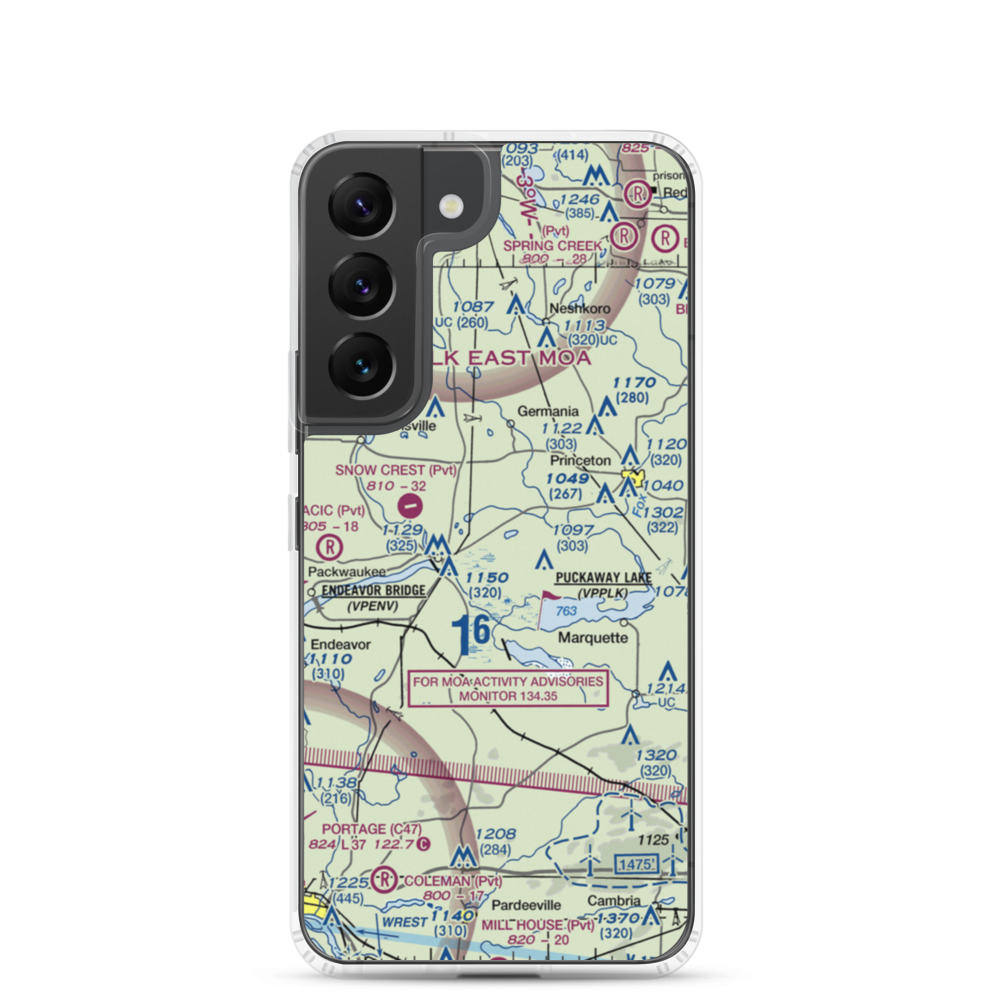 Rex Ranch Airport (6WI9) VFR Sectional Samsung Case Samsung Galaxy S22 model shown
