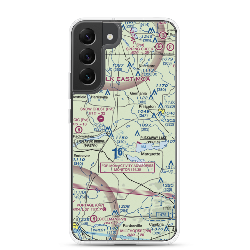 Rex Ranch Airport (6WI9) VFR Sectional Samsung Case Samsung Galaxy S22 Plus model shown