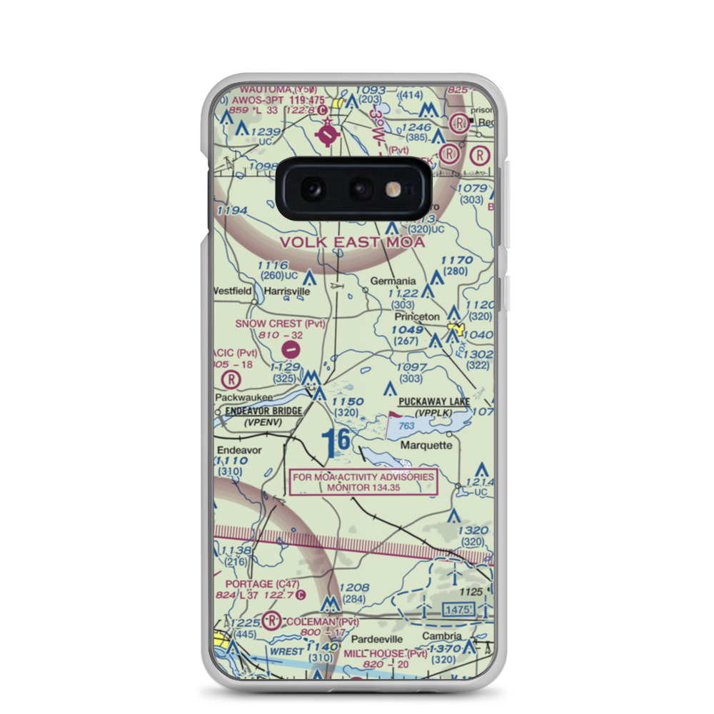 Rex Ranch Airport (6WI9) VFR Sectional Samsung Case Samsung Galaxy S10e model shown
