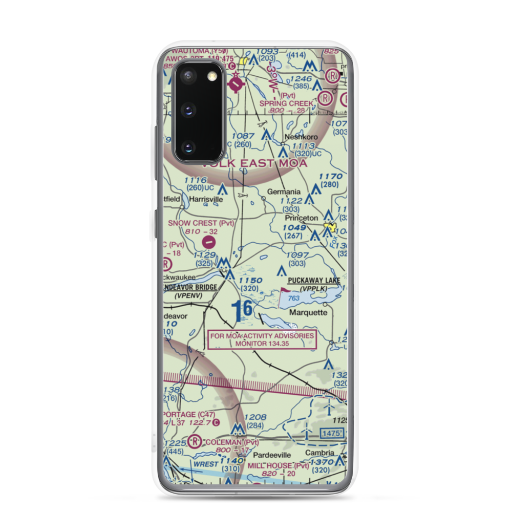 Rex Ranch Airport (6WI9) VFR Sectional Samsung Case Samsung Galaxy S20 model shown