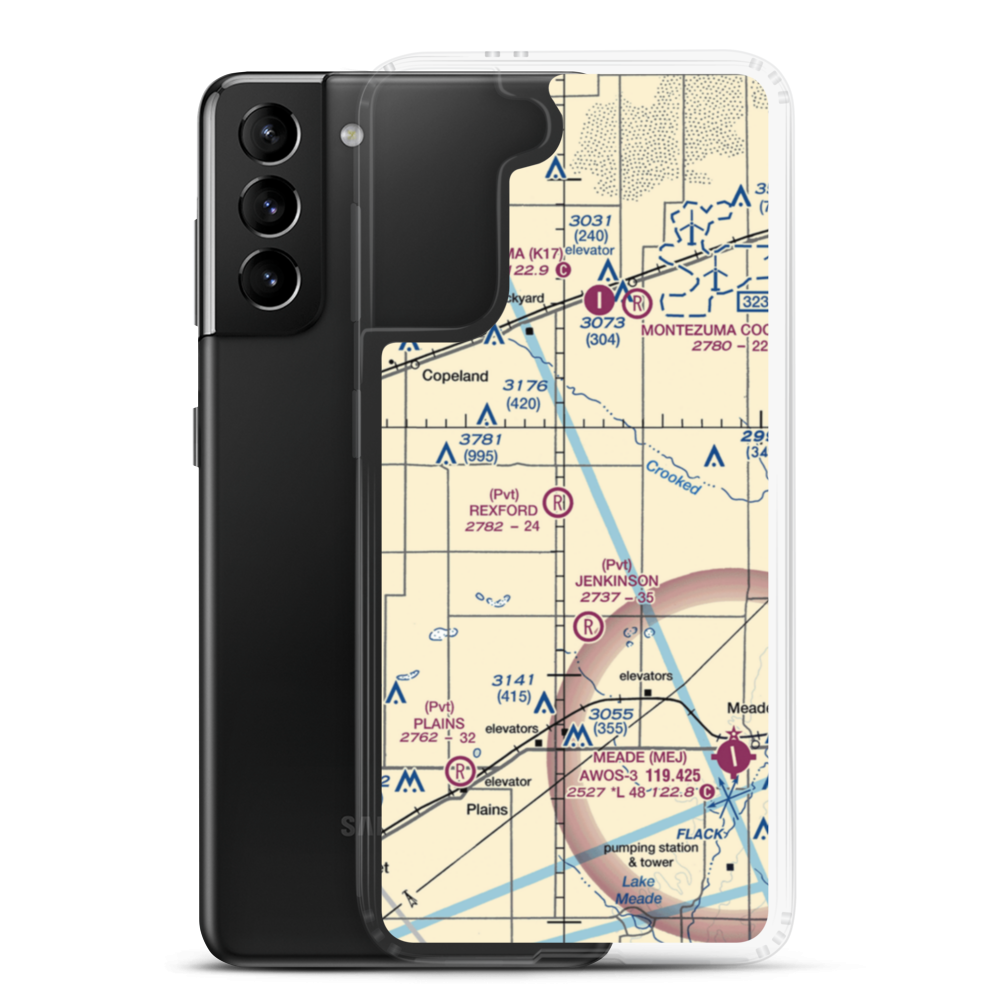 Rexford Airport (98KS) VFR Sectional Samsung Case Samsung Galaxy S21 Plus model shown